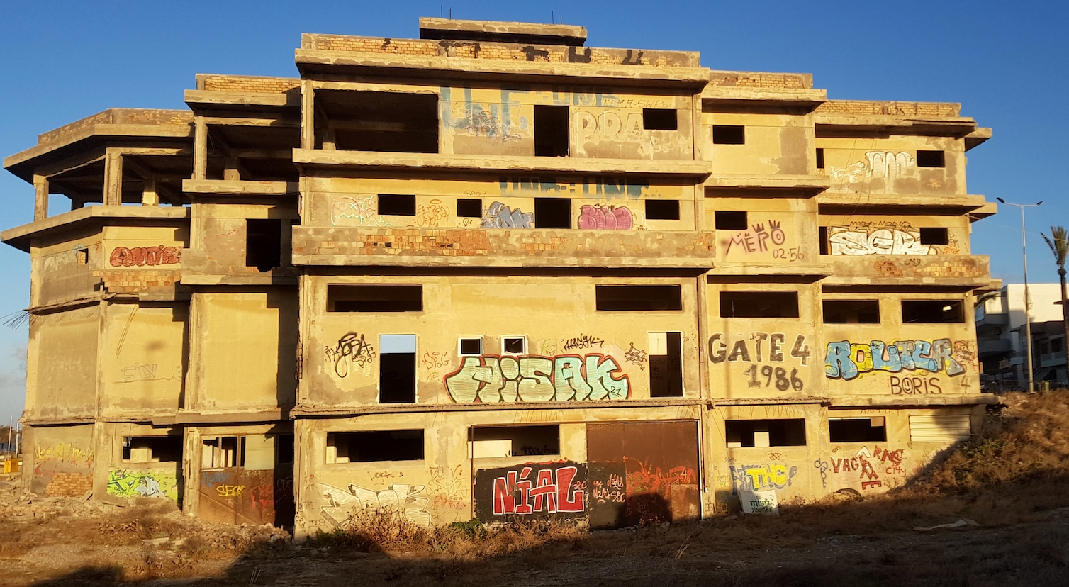 Abandoned and Unfinished building on Heraklion Seafront